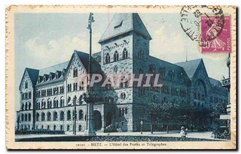 Old Postcard Metz hotel of Posts and Telegraphs