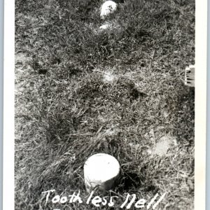 c1940s Dodge City Boot Hill RPPC Only Woman Cemetary Toothless Nell Grave A194