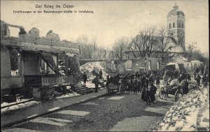 WWI Ortelsburg Poland Der Krieg im Osten War Damage Wreckage Vintage PC