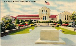 Will Rogers Memorial Claremore Oklahoma OK Linen Postcard VTG UNP Vintage Unused 