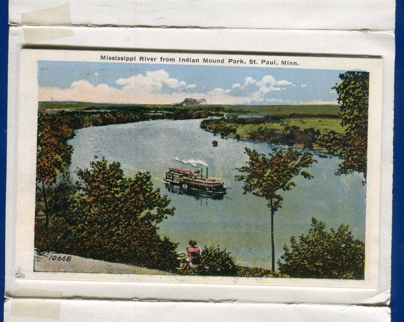 St Paul Minneapolis Minnesota mn 1920s Como Park Indian Mounds Postcard Folder