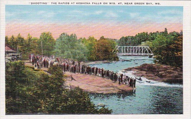 Wisconsin Shooting The Rapids At Keshena Falls Near Green Bay