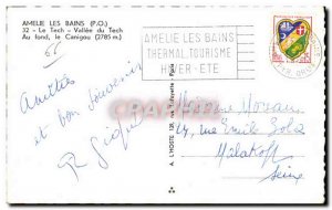 Old Postcard Amelie Les Bains Tech Valley Tech At Canigou background