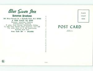 Unused Pre-1980 BLUE SWAN INN MOTEL & RESTAURANT Rochelle Park NJ u0760