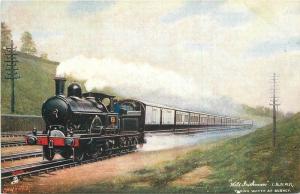 c1910 Wild Irishman Railway Locomotive Express L&NW Bushey Euston Tuck Oilette