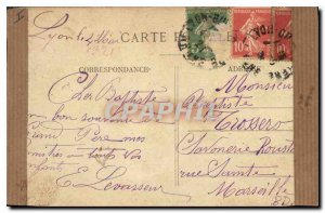 Old Postcard Lyon Pont Lafayette Coteau de Fourviere