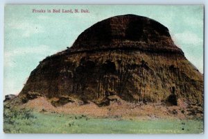 c1910 North Dakota ND Vintage Postcard Freaks Bad Land Mountain Field Unposted