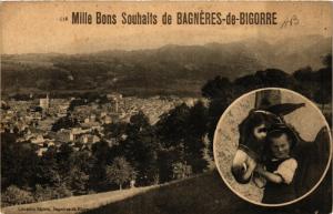 CPA Mille Bons Souhaits de BAGNERES-de-BIGORRE (414697)