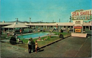 Postcard Swimming Pool at Sea Shell Motel in Lordsburg, New Mexico~137250