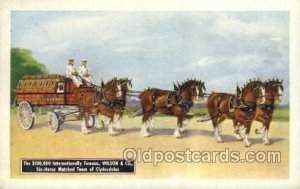 Six Horse Team Of Clydesdales, Wilson and CO. Horse Unused 