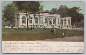 State View~Carnegie Public Library Columbus Ohio~Vintage Postcard 