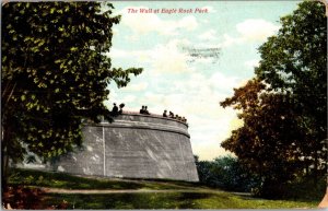 The Wall at Eagle Rock Park, Orange NJ c1909 Vintage Postcard P70