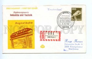 419197 GERMANY 1982 definitive stamp 3M Magnetic Railway registered Bonn FDC