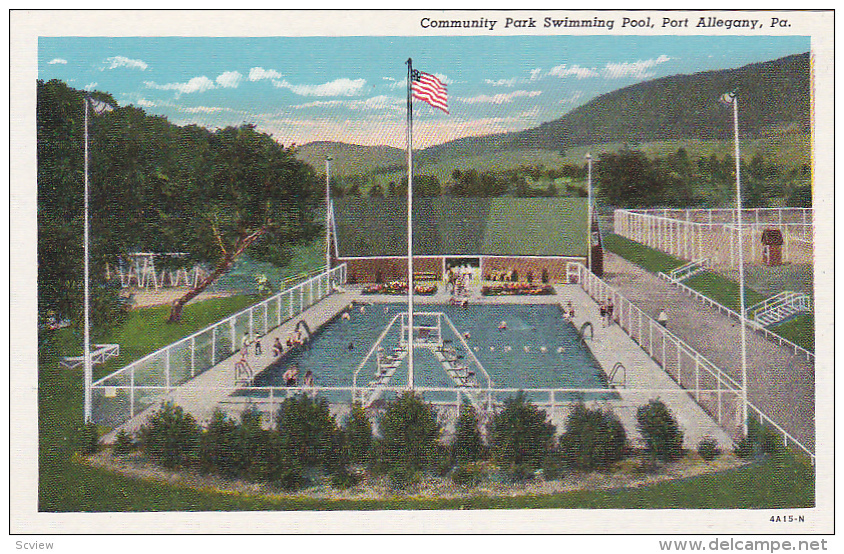 PORT ALLEGANY, Pennsylvania, 19301940s; Community Park Swimming Pool