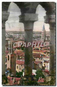 Old Postcard Toulouse Cordeliers Tower and St Sernin Basilica seen from the T...