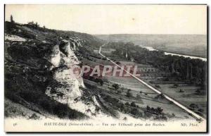 Old Postcard Haute Isle View Vetheuil taken Rocks