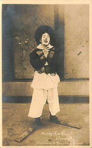 Barnum & Bailey Harry La Pearl Clown Real Photo Postcard