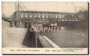 Creil Postcard Old Bridge metal