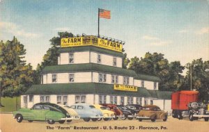 Florence Pennsylvania The Farm Restaurant Vintage Postcard AA10855