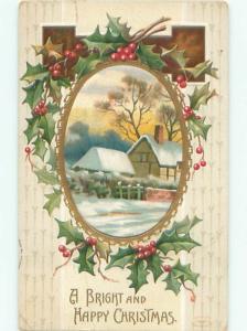 Divided-Back CHRISTMAS SCENE Great Postcard W9576