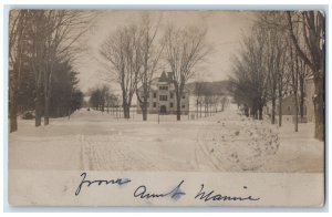 1904 Morris High School View Chenango County New York NY RPPC Photo Postcard 