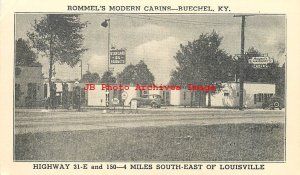 KY, Buechel, Kentucky, Rommel's Villa Cabins, Esso Gas Station