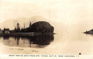 RPPC Windy Arm From Steamer Tutshi WPYR Carcross, YT Yukon c1930s Vintage Photo