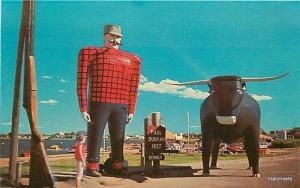 Paul Bunyan & Babe His Blue OX Northern Minnesota 9435 postcard