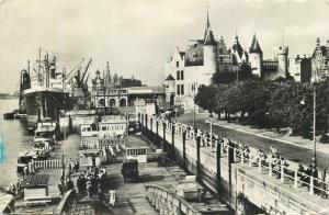 Antwerp landing-stage and Steen Belgium 1959