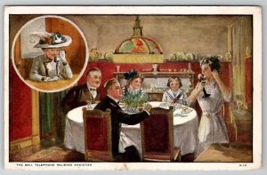 Bell Telephone Advertising Relieves Anxieties Dining Table Postcard A25