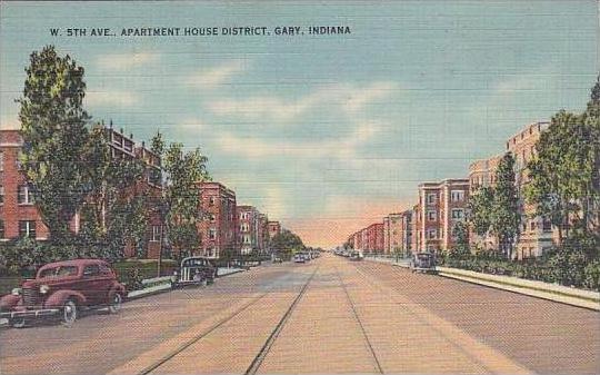 Indiana Gary W 5th Avenue Apartment House District 1942