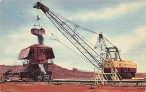 Electric Shovel Iron Mining Mesabi Range Hibbing Minnesota linen postcard
