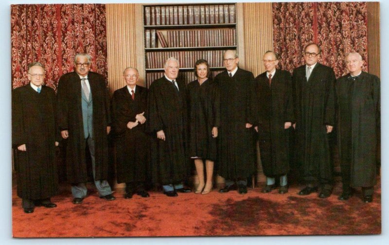 U.S. Supreme Court Justices SANDRA DAY O'CONNOR 1981 Thurgood Marshall Postcard