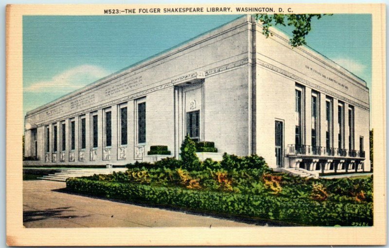 Postcard - The Folger Shakespeare Library, Washington, D. C.