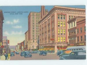 Unused Linen STREET SCENE Utica New York NY W1488