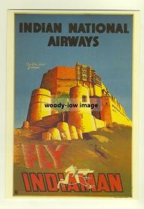 ad2740a  -  Indian National Airways, Indiaman   -  modern poster advert postcard