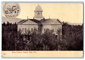 View Of State Capitol Building Carson City Nevada NV Vintage Unposted Postcard