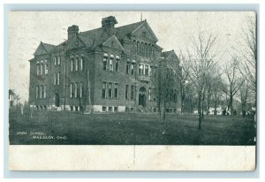 C.1910 High School, Wauseon, OH Vintage Post Card P18