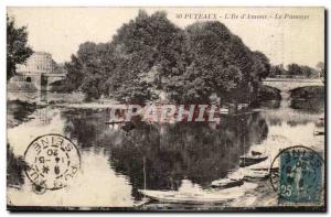 Puteaux Old Postcard L & # & # 39amour 39ile of Passage