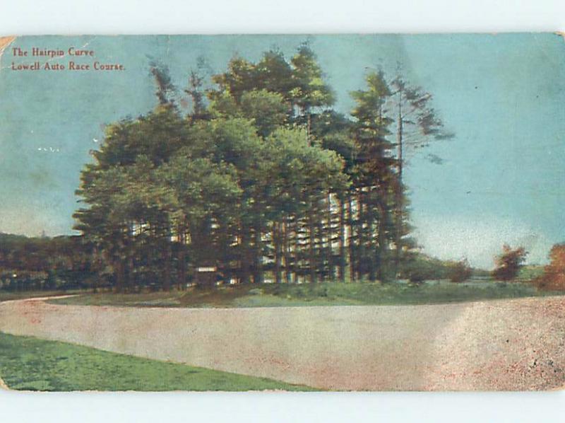 Divided-Back VERY EARLY CAR RACETRACK Lowell Massachusetts MA ho6482