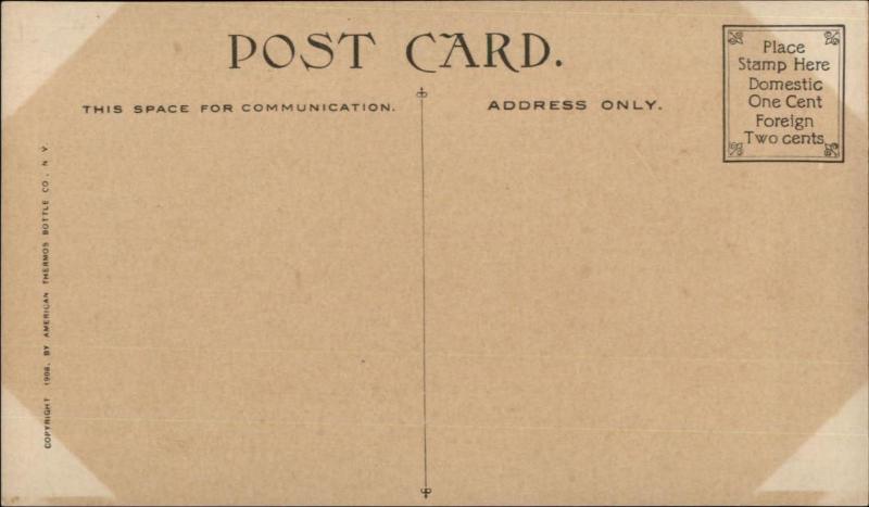 American Thermos Bottle Co New York c1910 Postcard COCKTAIL PITCHER