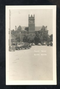 RPPC COLBY KANSAS COUNTY COURT HOUSE VINTAGE CARS REAL PHOTO POSTCARD