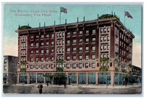 1912 The Martin  Building Absolutely Fire Proof Sioux City Iowa IA Postcard 