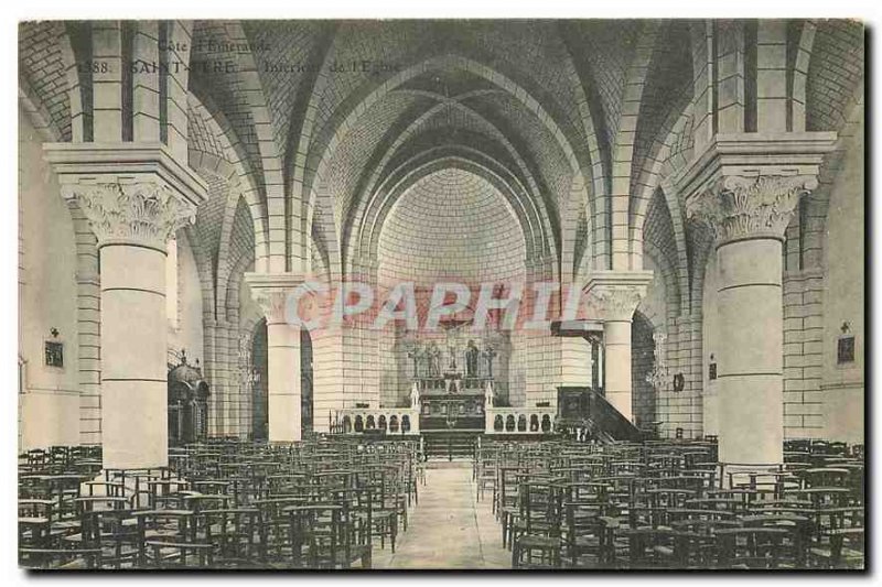 Postcard Old Saint Pere Interior of the church