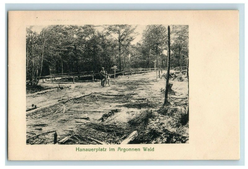 1914-16 WWI German Hanauerplatz Im Argonnen Wald Feldpost Vintage Postcard P21