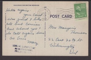 Pennsylvanania Philadelphia - Waterfall and Bridge Fairmount Park pm1945 ~ Linen