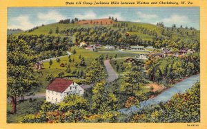 West Virginia WV   4-H CAMP~JACKSON MILLS  Lewis County  c1940's Linen Postcard