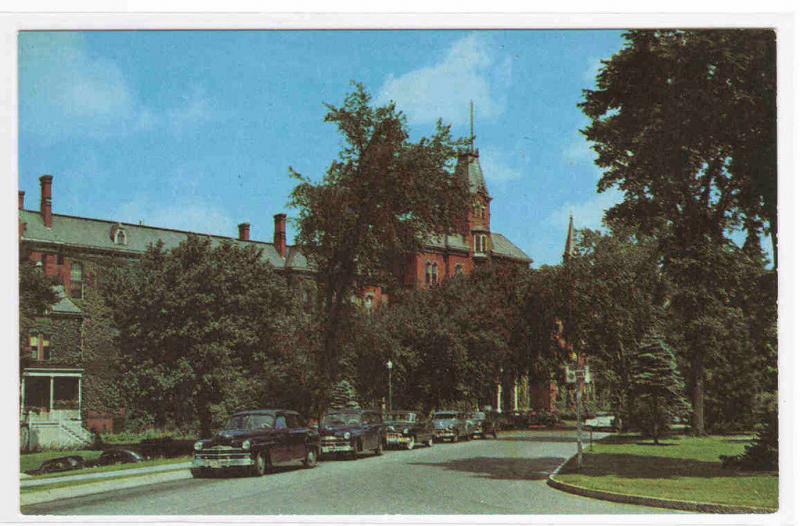 Maine General Hospital Cars Portland ME 1950s postcard