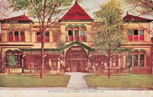 AR Hot Springs Arkansas-Magnesia Bath House-Vintage Antique c.1910 Postcard C5