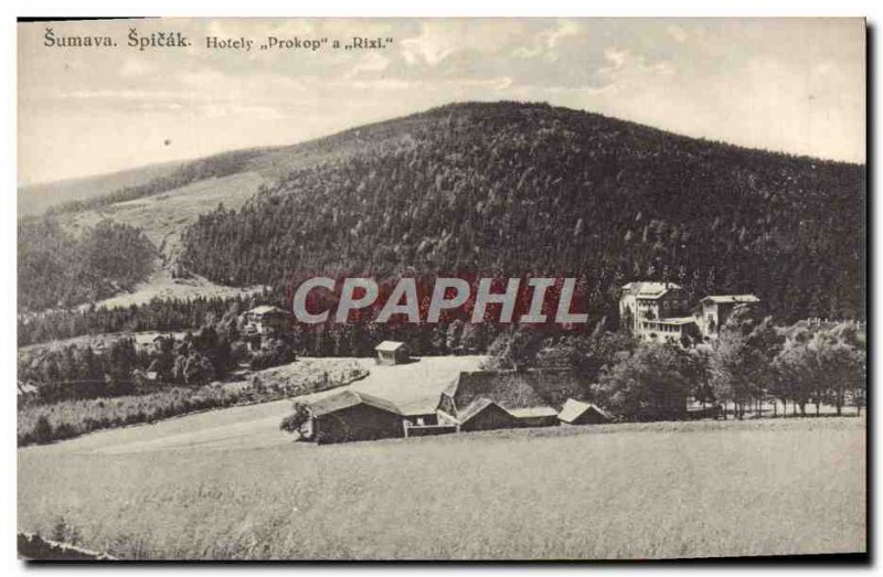 Postcard Old Sumava Spicak Hotely Prokop